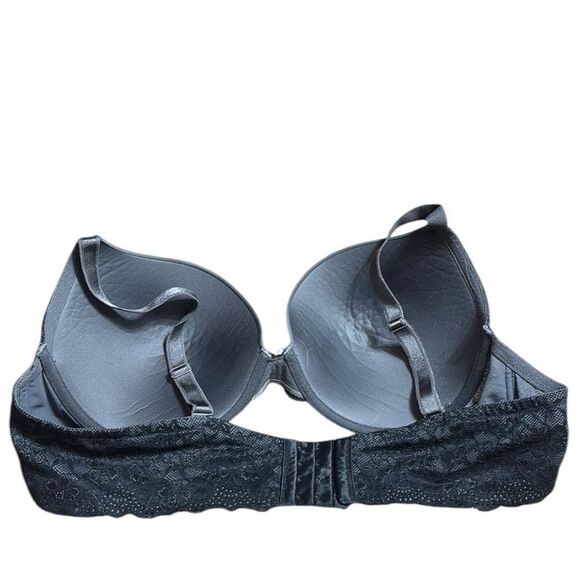 Torrid women’s 48c push up plunge bra grey/black lace plus size - Picture 3 of 4